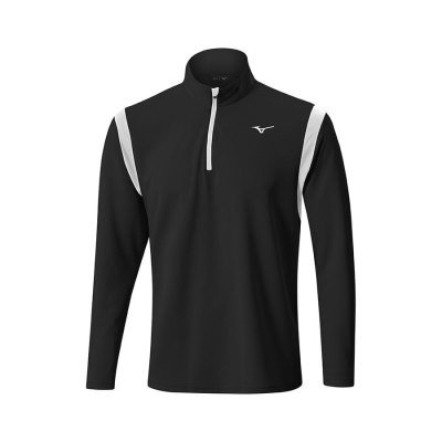 Manga Larga Mizuno Winter Breeze Elite 1/4 Zip Hombre Negros - Chile M079PWNZYR